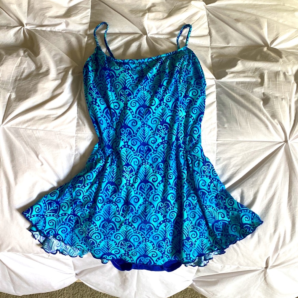 Summertime Blues One Piece Swimsuit Size 10